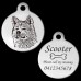 Akita Engraved 31mm Large Round Pet Dog ID Tag